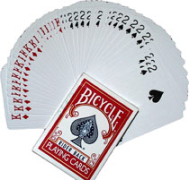 Forcing Deck 2 Way Bicycle Poker Blue